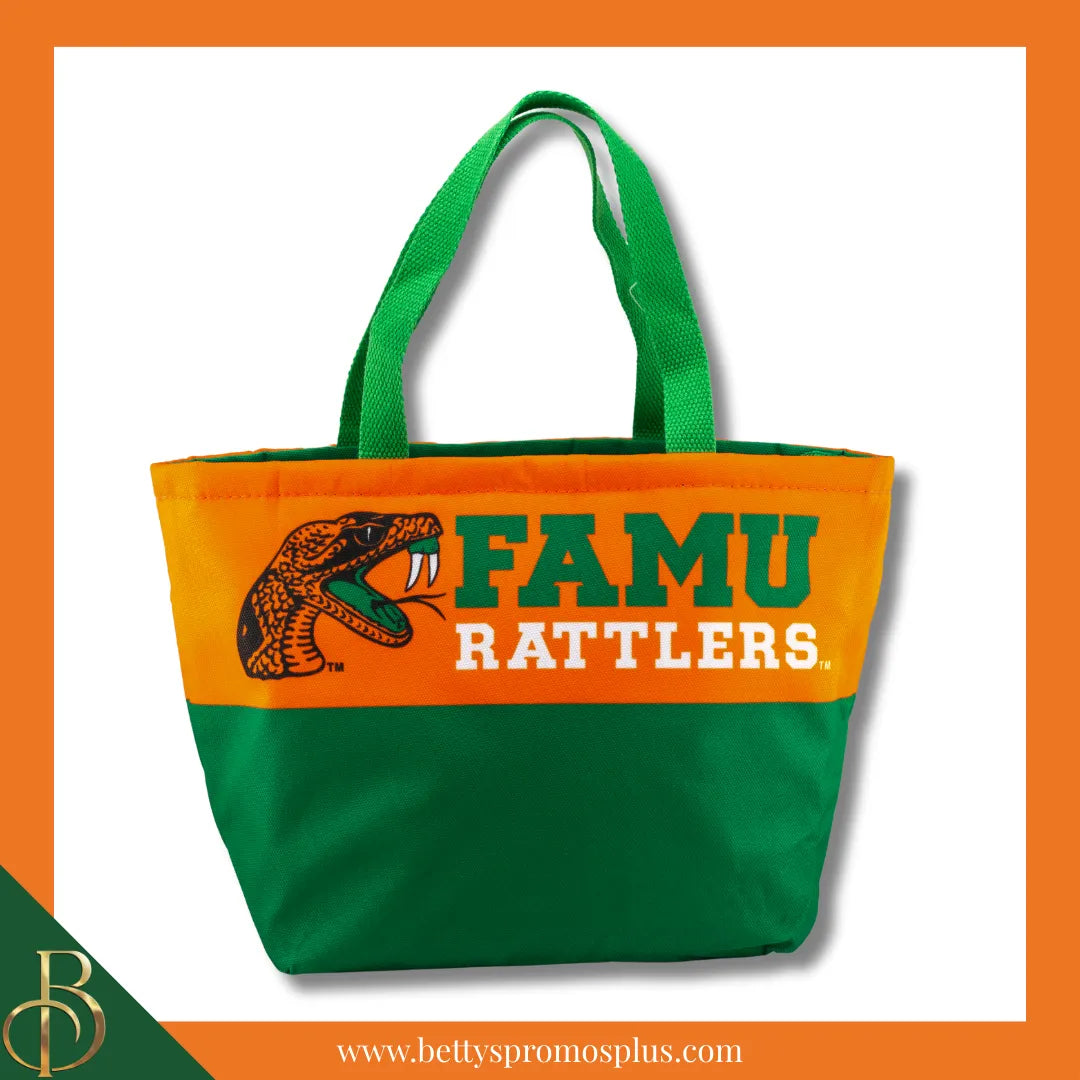 Florida A&M University FAMU 2-Tone Insulated Lunch Bag with Handle-FAMU Paraphernalia-FAMU Lunch Bags-Betty's Promos Plus