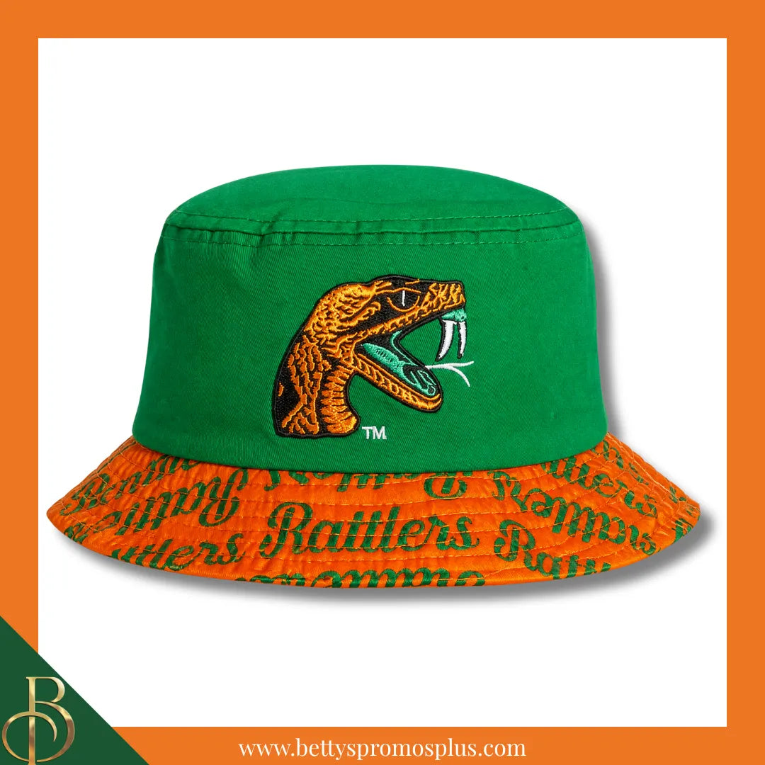 Florida A&M University FAMU Rattlers Bucket Hat-Green-FAMU Paraphernalia-FAMU Hats-Betty's Promos Plus