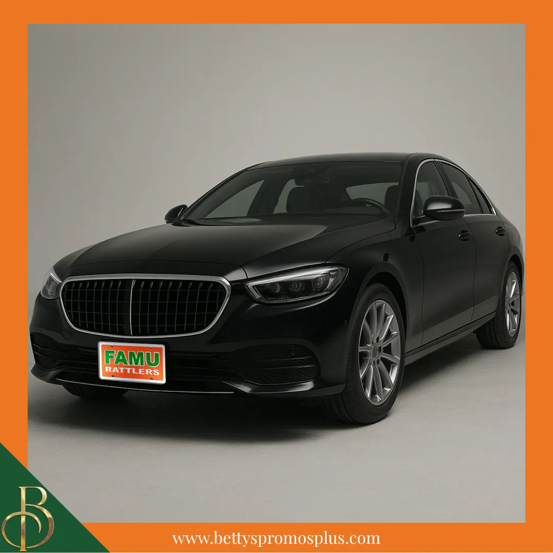 Florida A&M University FAMU Rattlers Laser Engraved Mirrored Acrylic Auto Tag License Plate-FAMU Paraphernalia-FAMU Auto Tag-Betty's Promos Plus