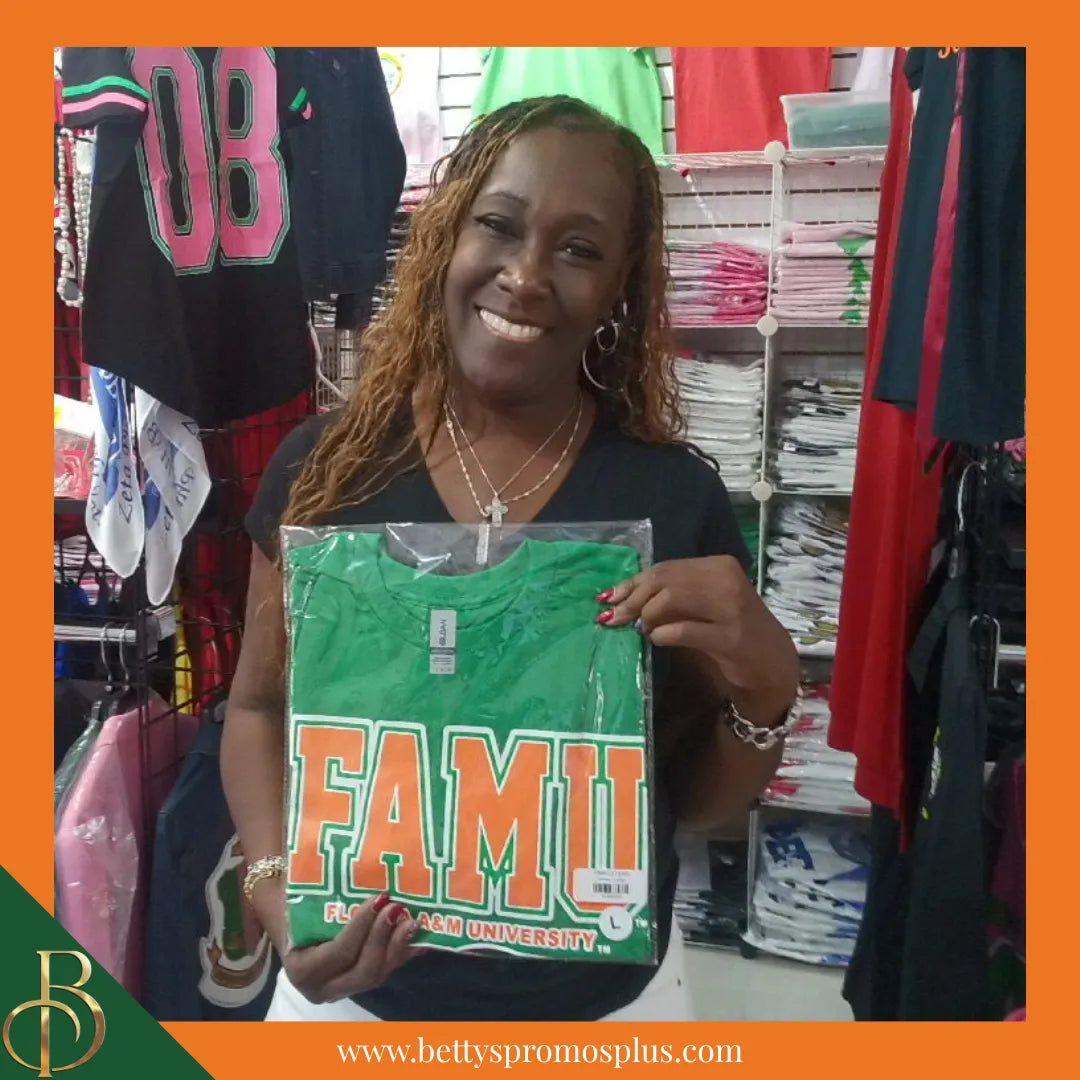 Florida A&M University FAMU Rattlers Screen Printed T-Shirt-FAMU Paraphernalia-FAMU T-Shirts-Betty's Promos Plus
