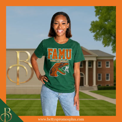 Florida A&M University FAMU Rattlers Screen Printed T-Shirt-FAMU Paraphernalia-FAMU T-Shirts-Betty's Promos Plus