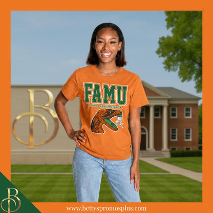 Florida A&M University FAMU Rattlers Screen Printed T-Shirt-FAMU Paraphernalia-FAMU T-Shirts-Betty's Promos Plus