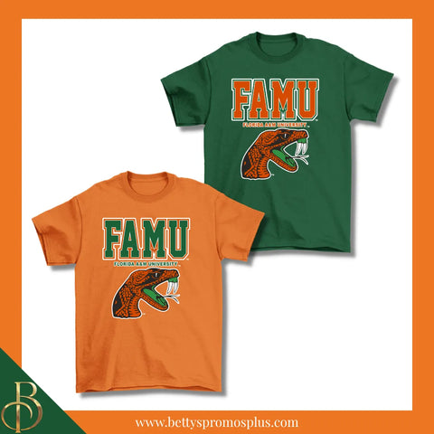 Florida A&M University FAMU Rattlers Screen Printed T-Shirt-FAMU Paraphernalia-FAMU T-Shirts-Betty's Promos Plus