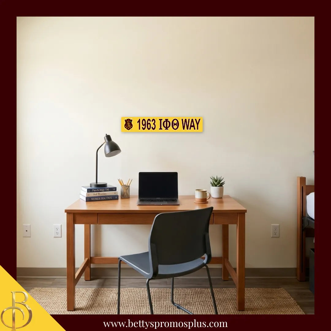 Iota Phi Theta 1963 ΙΦΘ Way Street Sign-Iota Phi Theta Paraphernalia-Iota Phi Theta Street Sign-Betty's Promos Plus