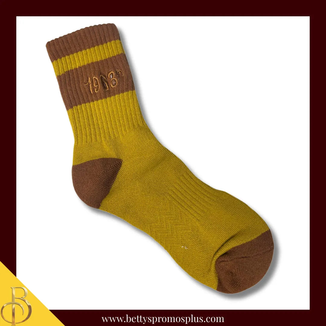Iota Phi Theta ΙΦΘ 1963 Quarter Socks-Gold-Iota Phi Theta Paraphernalia-Iota Phi Theta Socks-Betty's Promos Plus