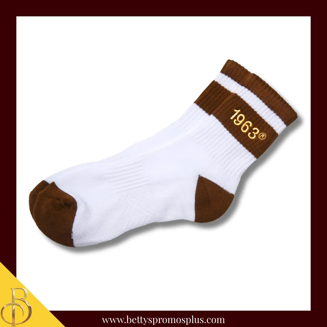 Iota Phi Theta ΙΦΘ 1963 Quarter Socks-White-Iota Phi Theta Paraphernalia-Iota Phi Theta Socks-Betty's Promos Plus