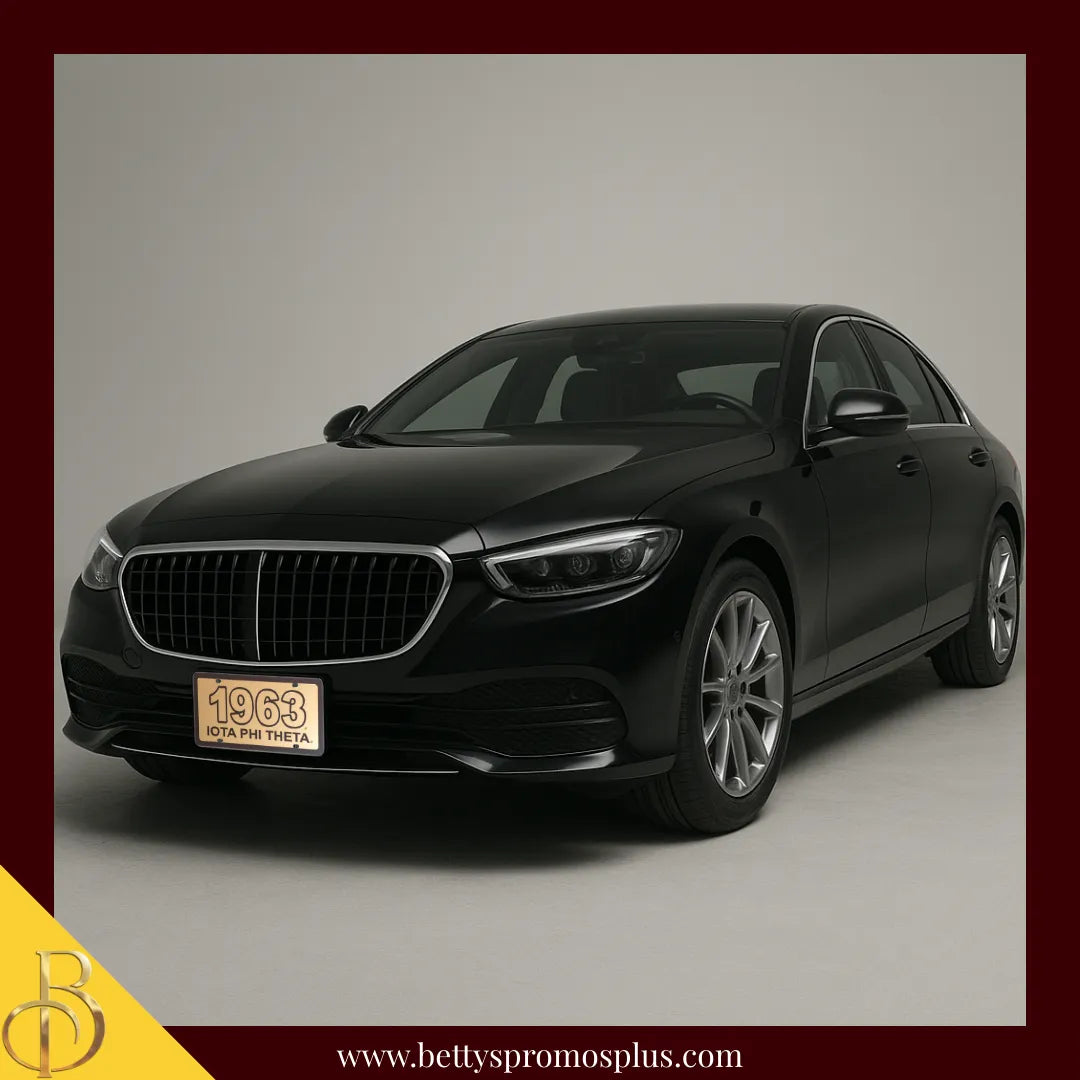 Iota Phi Theta ΙΦΘ 1963 with Iota Phi Theta Laser Engraved Mirrored Acrylic Auto Tag License Plate-Iota Phi Theta Paraphernalia-Iota Phi Theta Auto Tag-Betty's Promos Plus