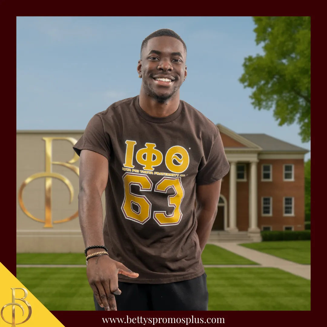Iota Phi Theta ΙΦΘ 63 Screen Printed T-Shirt-Iota Phi Theta Paraphernalia-Iota Phi Theta T-Shirts-Betty's Promos Plus