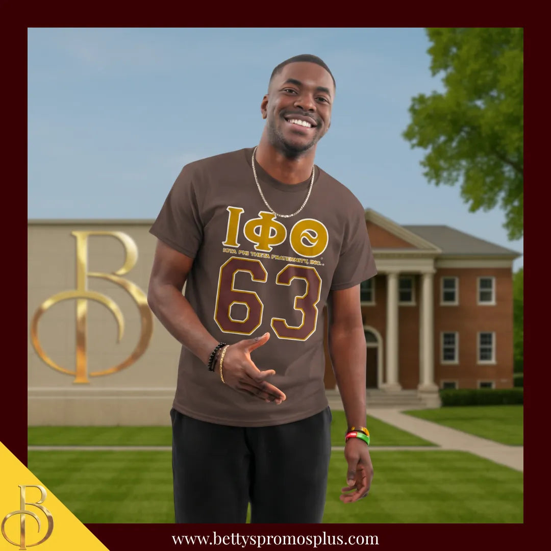 Iota Phi Theta ΙΦΘ 63 Screen Printed T-Shirt-Iota Phi Theta Paraphernalia-Iota Phi Theta T-Shirts-Betty's Promos Plus