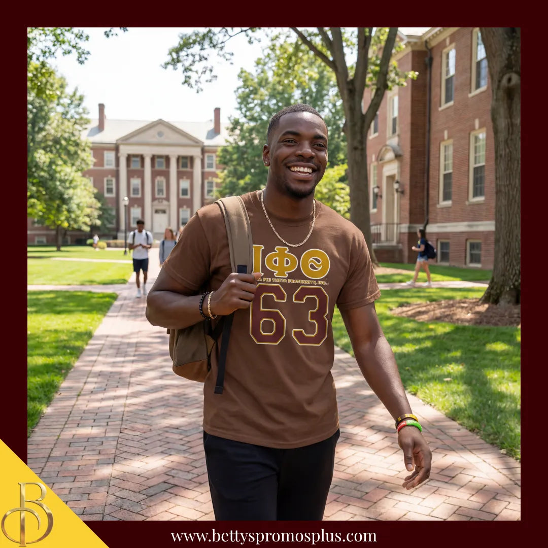 Iota Phi Theta ΙΦΘ 63 Screen Printed T-Shirt-Iota Phi Theta Paraphernalia-Iota Phi Theta T-Shirts-Betty's Promos Plus