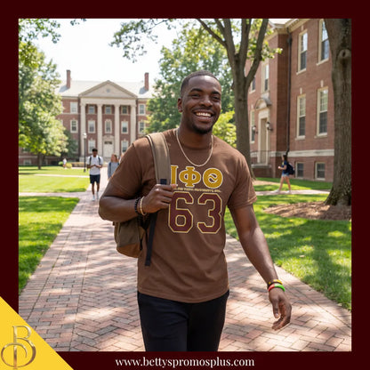 Iota Phi Theta ΙΦΘ 63 Screen Printed T-Shirt-Iota Phi Theta Paraphernalia-Iota Phi Theta T-Shirts-Betty's Promos Plus