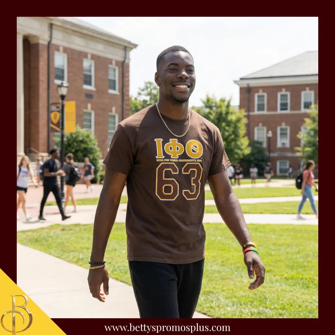 Iota Phi Theta ΙΦΘ 63 Screen Printed T-Shirt-Iota Phi Theta Paraphernalia-Iota Phi Theta T-Shirts-Betty's Promos Plus