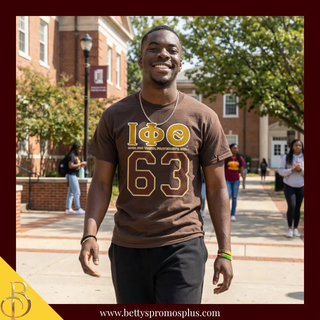Iota Phi Theta ΙΦΘ 63 Screen Printed T-Shirt-Iota Phi Theta Paraphernalia-Iota Phi Theta T-Shirts-Betty's Promos Plus