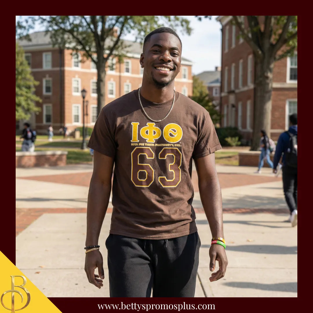Iota Phi Theta ΙΦΘ 63 Screen Printed T-Shirt-Iota Phi Theta Paraphernalia-Iota Phi Theta T-Shirts-Betty's Promos Plus