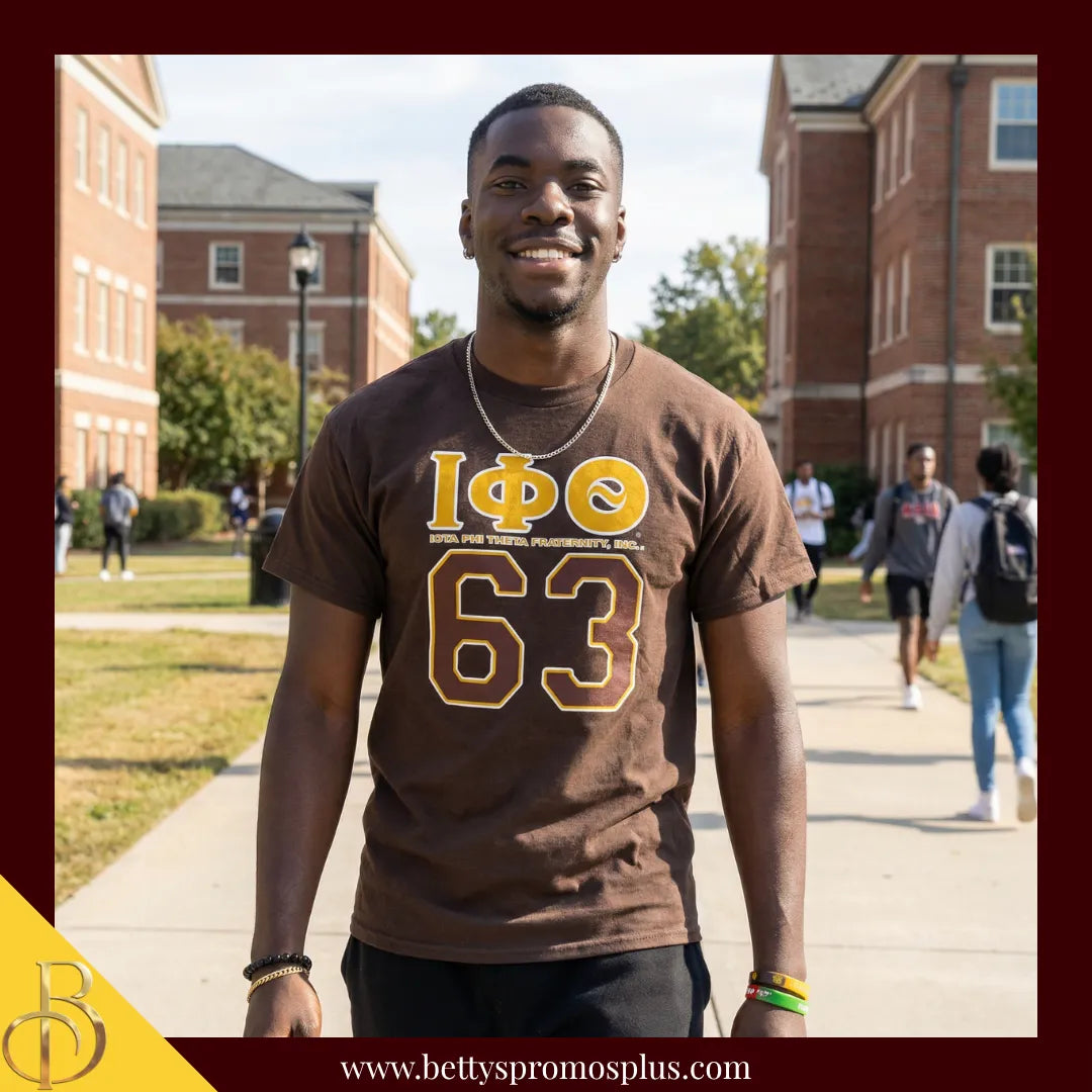 Iota Phi Theta ΙΦΘ 63 Screen Printed T-Shirt-Iota Phi Theta Paraphernalia-Iota Phi Theta T-Shirts-Betty's Promos Plus