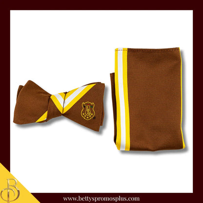 Iota Phi Theta ΙΦΘ Bow Tie and Pocket Square Combo-Brown-Iota Phi Theta Paraphernalia-Iota Phi Theta Tie Set-Betty's Promos Plus