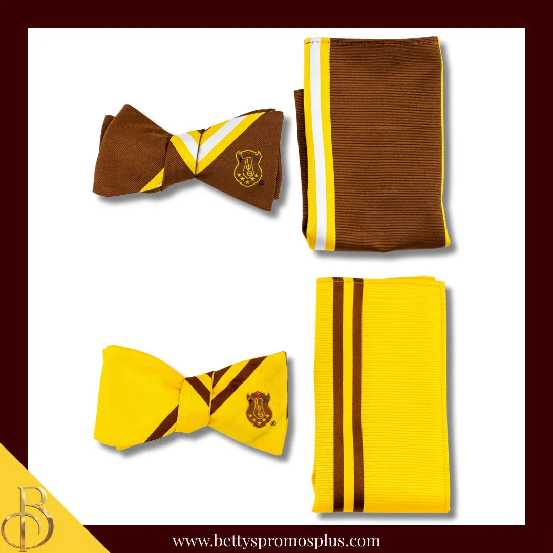 Iota Phi Theta ΙΦΘ Bow Tie and Pocket Square Combo-Iota Phi Theta Paraphernalia-Iota Phi Theta Tie Set-Betty's Promos Plus