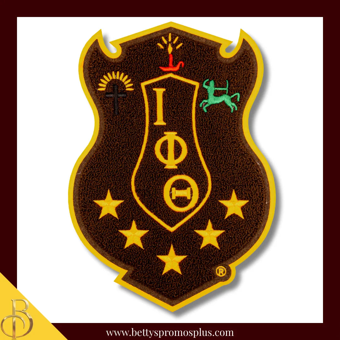 Iota Phi Theta ΙΦΘ Chenille Shield Embroidery Patch-Chenille-Iota Phi Theta Paraphernalia-Iota Phi Theta Patch-Betty's Promos Plus