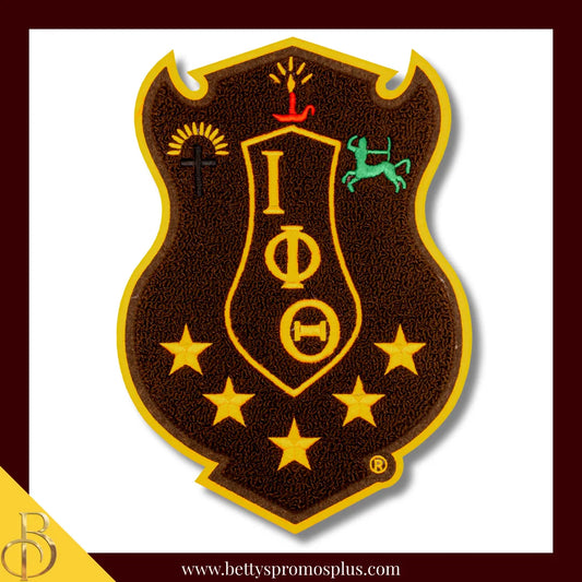 Iota Phi Theta ΙΦΘ Chenille Shield Embroidery Patch-Chenille-Iota Phi Theta Paraphernalia-Iota Phi Theta Patch-Betty's Promos Plus