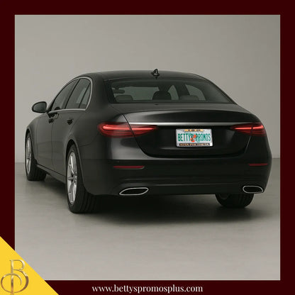 Iota Phi Theta ΙΦΘ Chrome Laser Engraved Mirrored Acrylic License Plate Frame-Iota Phi Theta Paraphernalia-Iota Phi Theta Auto Tag Frame-Betty's Promos Plus