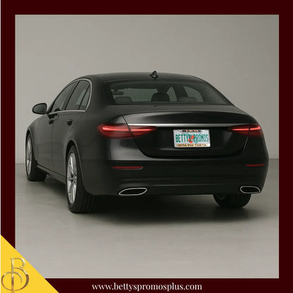 Iota Phi Theta ΙΦΘ Chrome Laser Engraved Mirrored Acrylic License Plate Frame-Iota Phi Theta Paraphernalia-Iota Phi Theta Auto Tag Frame-Betty's Promos Plus