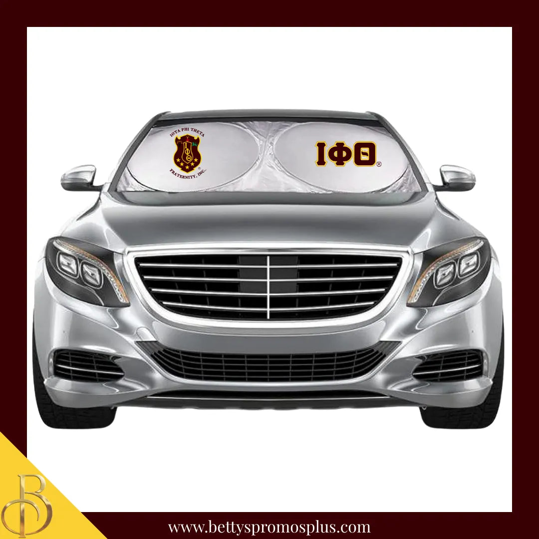 Iota Phi Theta ΙΦΘ Collapsible Car Sun Shade with Pouch-Iota Phi Theta Paraphernalia-Iota Phi Theta Car Shade-Betty's Promos Plus