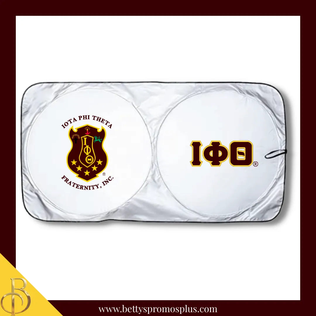 Iota Phi Theta ΙΦΘ Collapsible Car Sun Shade with Pouch-Iota Phi Theta Paraphernalia-Iota Phi Theta Car Shade-Betty's Promos Plus