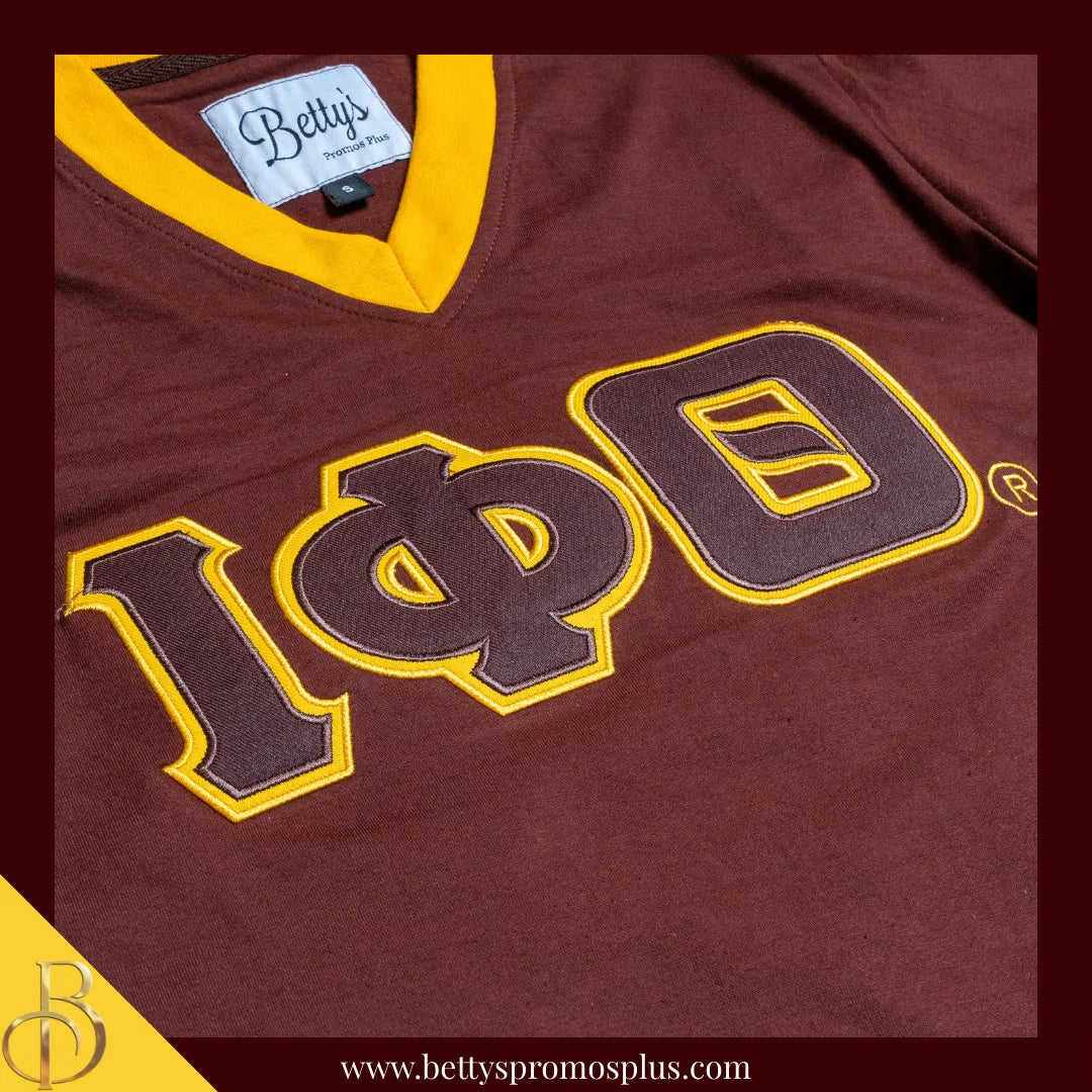 Iota Phi Theta ΙΦΘ Double Stitched Appliqué Embroidered Jersey T-Shirt-Iota Phi Theta Paraphernalia-Iota Phi Theta T-Shirts-Betty's Promos Plus
