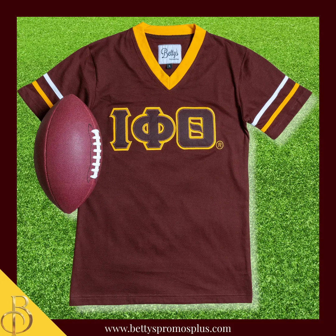 Iota Phi Theta ΙΦΘ Double Stitched Appliqué Embroidered Jersey T-Shirt-Iota Phi Theta Paraphernalia-Iota Phi Theta T-Shirts-Betty's Promos Plus