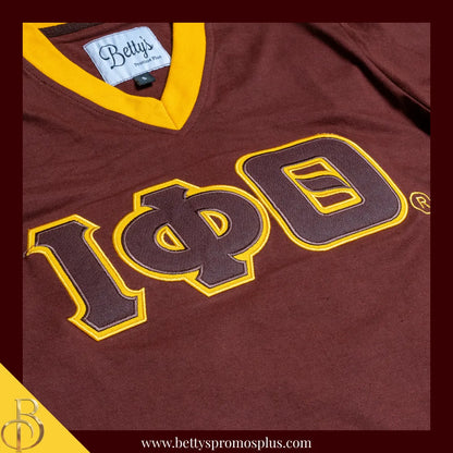 Iota Phi Theta ΙΦΘ Double Stitched Appliqué Embroidered Jersey T-Shirt-Iota Phi Theta Paraphernalia-Iota Phi Theta T-Shirts-Betty's Promos Plus