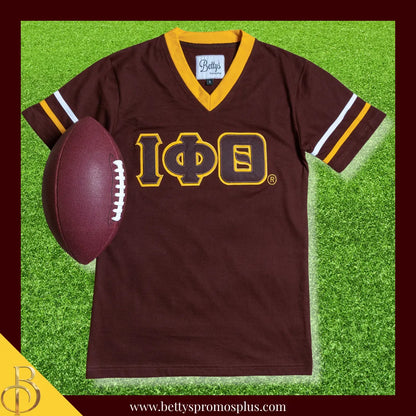 Iota Phi Theta ΙΦΘ Double Stitched Appliqué Embroidered Jersey T-Shirt-Iota Phi Theta Paraphernalia-Iota Phi Theta T-Shirts-Betty's Promos Plus