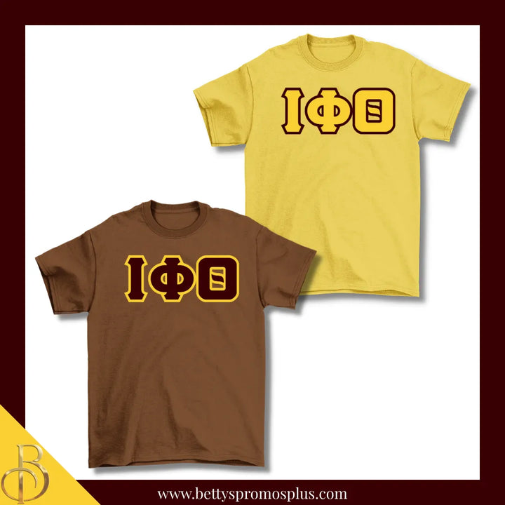 Iota Phi Theta ΙΦΘ Double Stitched Appliqué Embroidered Line T-Shirt