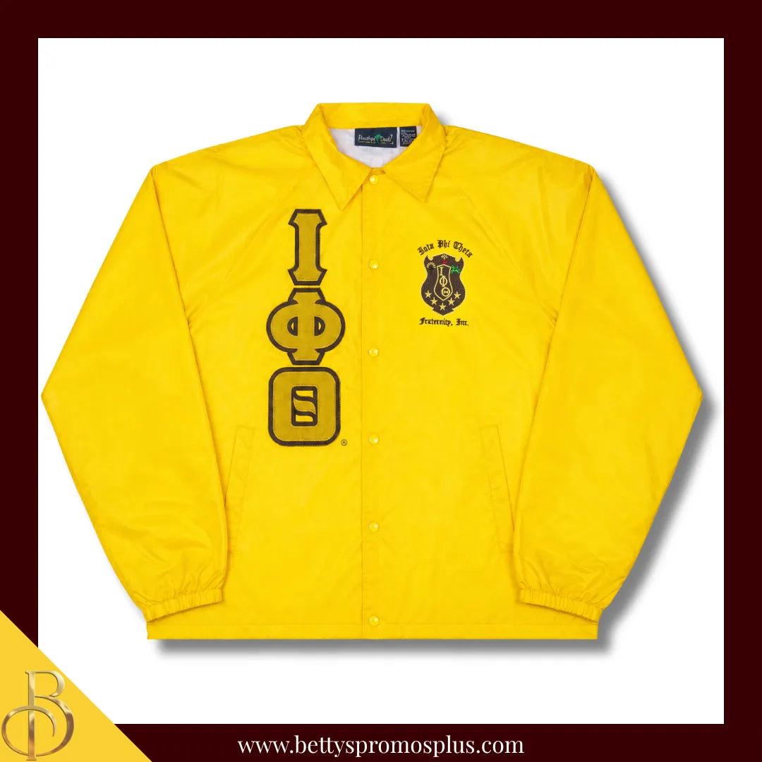 Iota Phi Theta ΙΦΘ Double-Stitched Embroidered Windbreaker Line Jacket-Iota Phi Theta Paraphernalia-Iota Phi Theta Line Jacket-Betty's Promos Plus