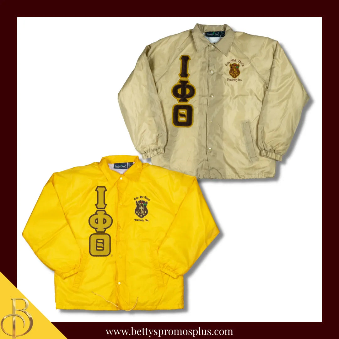 Iota Phi Theta ΙΦΘ Double-Stitched Embroidered Windbreaker Line Jacket-Iota Phi Theta Paraphernalia-Iota Phi Theta Line Jacket-Betty's Promos Plus