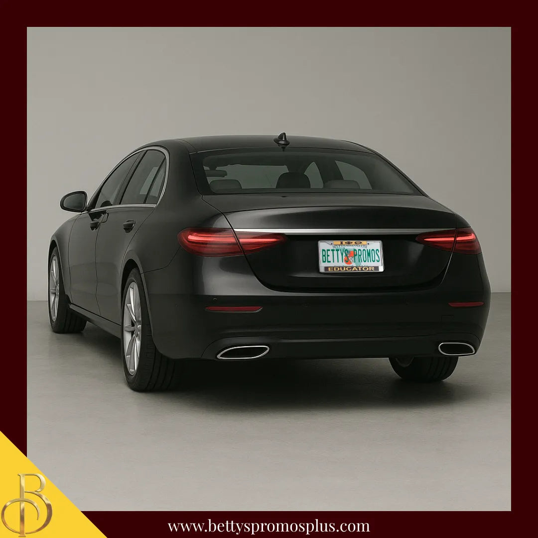 Iota Phi Theta ΙΦΘ Educator Chrome Laser Engraved Mirrored Acrylic Auto Tag License Plate Frame-Iota Phi Theta Paraphernalia-Iota Phi Theta Auto Tag Frame-Betty's Promos Plus