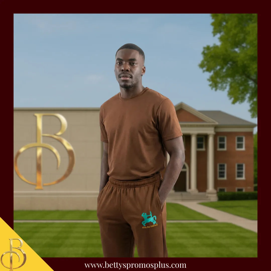 Iota Phi Theta ΙΦΘ Elite Jogger Pants with Zippered Leg Opening-Iota Phi Theta Paraphernalia-Iota Phi Theta Jogger Pants-Betty's Promos Plus
