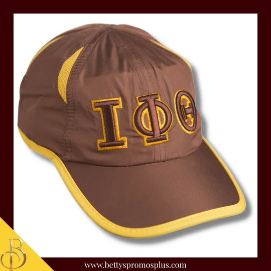 Iota Phi Theta ΙΦΘ Embroidered Greek Letters Featherlight Moisture Wicking Hat-Iota Phi Theta Paraphernalia-Iota Phi Theta Hats-Betty's Promos Plus