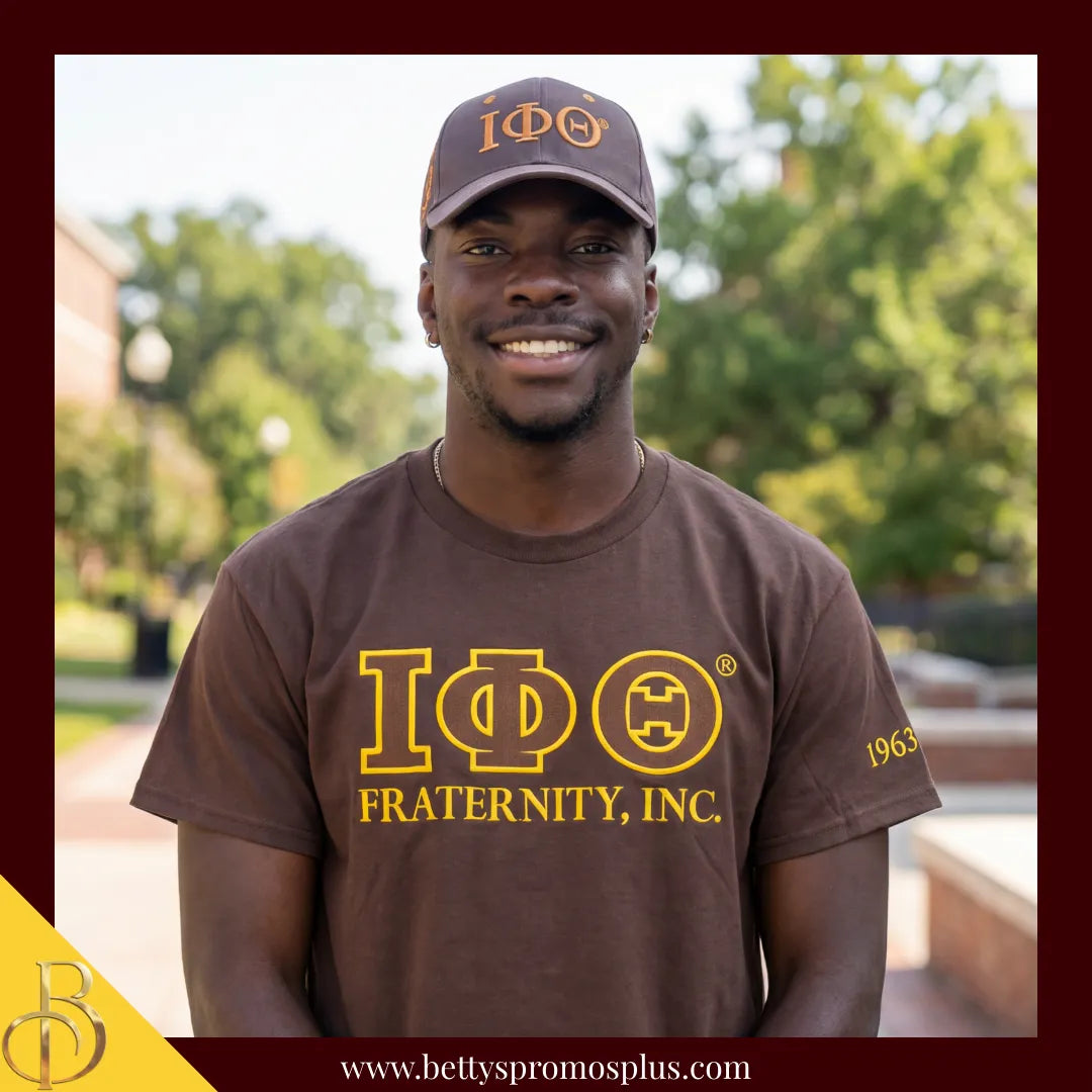 Iota Phi Theta ΙΦΘ Embroidered Shield Baseball Cap-Iota Phi Theta Paraphernalia-Iota Phi Theta Hats-Betty's Promos Plus