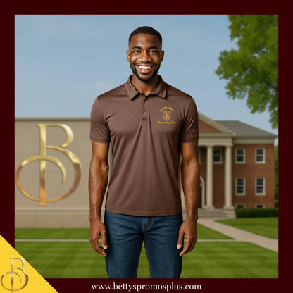 Iota Phi Theta ΙΦΘ Embroidered Shield Polo Shirt-Iota Phi Theta Paraphernalia-Iota Phi Theta Polo Shirt-Betty's Promos Plus