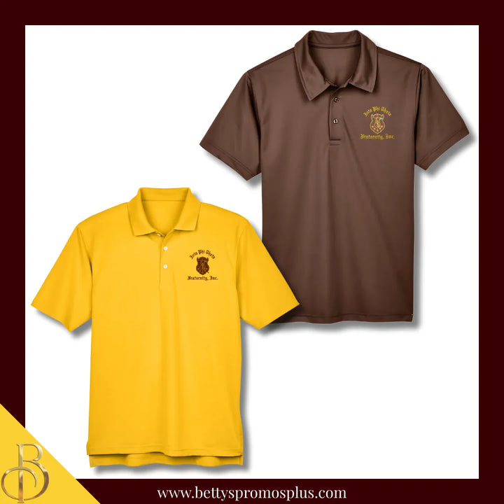 Iota Phi Theta ΙΦΘ Embroidered Shield Polo Shirt