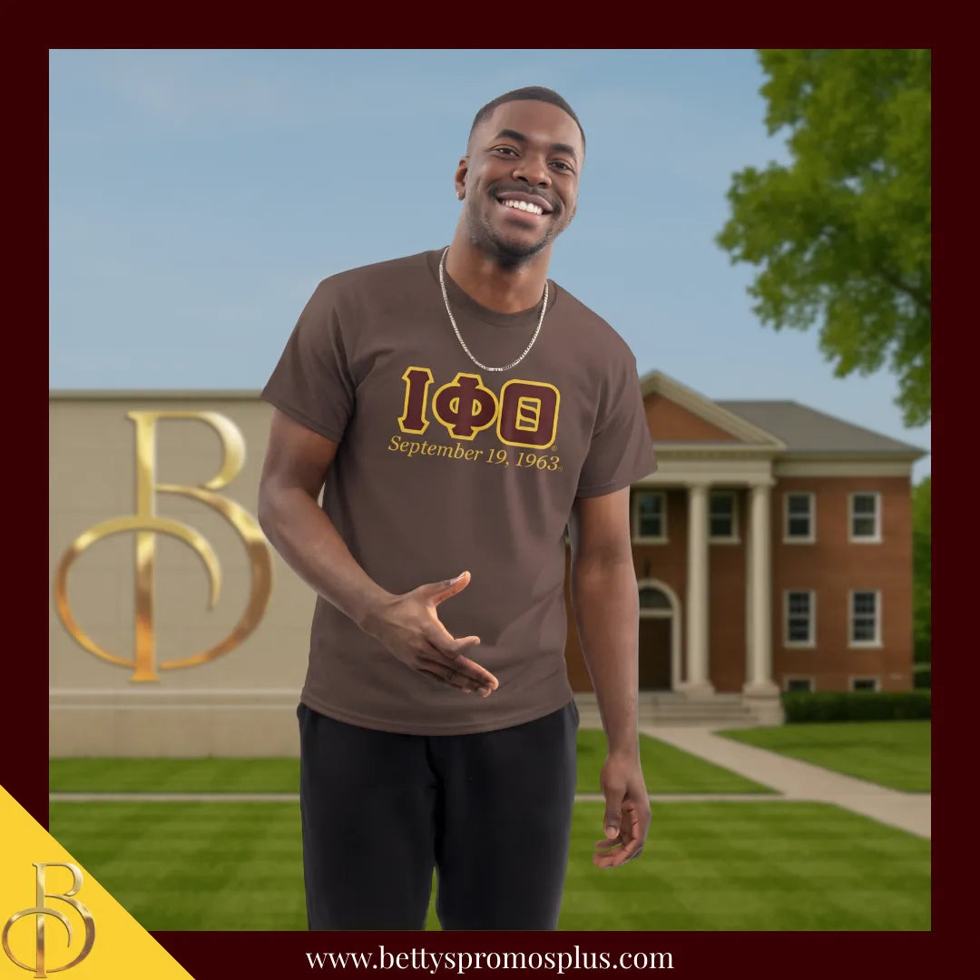 Iota Phi Theta ΙΦΘ Founding Date Screen Printed T-Shirt-Iota Phi Theta Paraphernalia-Iota Phi Theta T-Shirts-Betty's Promos Plus