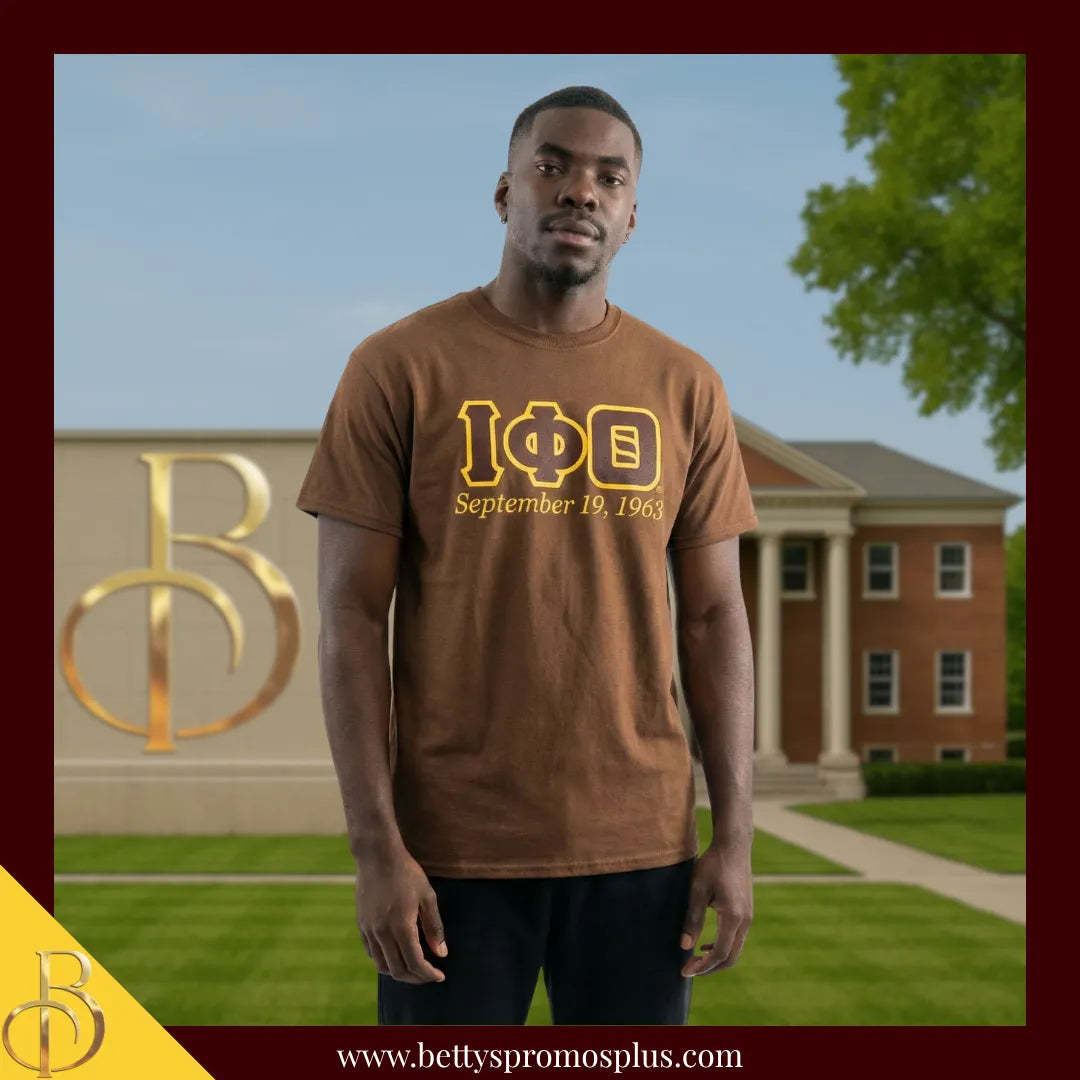Iota Phi Theta ΙΦΘ Founding Date Screen Printed T-Shirt-Iota Phi Theta Paraphernalia-Iota Phi Theta T-Shirts-Betty's Promos Plus