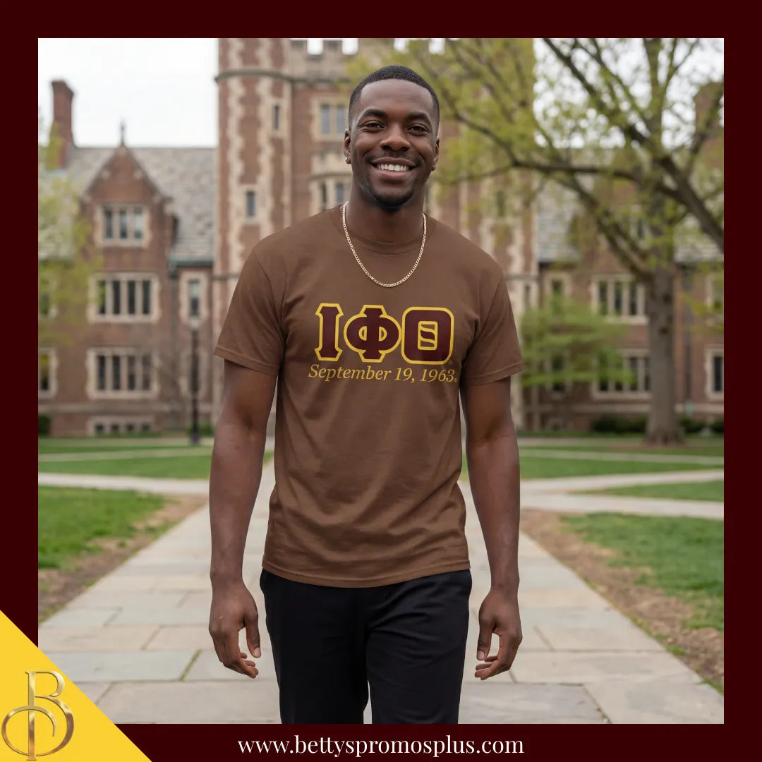 Iota Phi Theta ΙΦΘ Founding Date Screen Printed T-Shirt-Iota Phi Theta Paraphernalia-Iota Phi Theta T-Shirts-Betty's Promos Plus