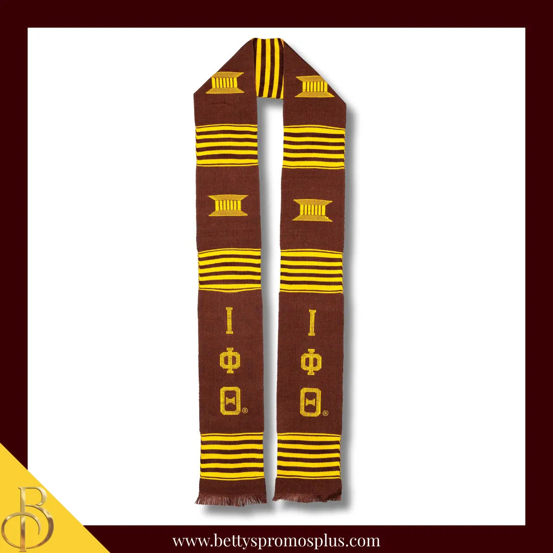 Iota Phi Theta ΙΦΘ Greek Letters Kente Cloth Graduation Stole-Iota Phi Theta Paraphernalia-Iota Phi Theta Graduation Stole-Betty's Promos Plus