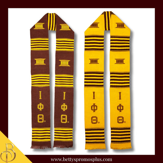 Iota Phi Theta ΙΦΘ Greek Letters Kente Cloth Graduation Stole-Iota Phi Theta Paraphernalia-Iota Phi Theta Graduation Stole-Betty's Promos Plus