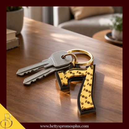 Iota Phi Theta ΙΦΘ Line Number Mirrored Acrylic Keychain Available 1-25-Iota Phi Theta Paraphernalia-Iota Phi Theta Keychain-Betty's Promos Plus