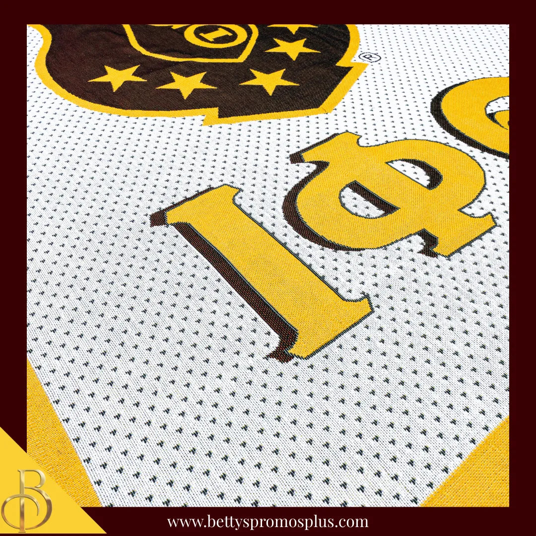 Iota Phi Theta ΙΦΘ Shield Afghan Throw Blanket-Iota Phi Theta Paraphernalia-Iota Phi Theta Blanket-Betty's Promos Plus