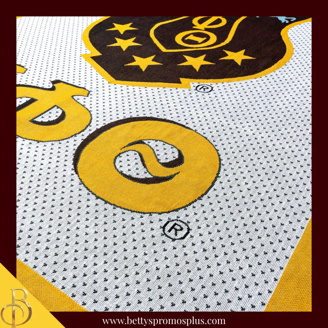 Iota Phi Theta ΙΦΘ Shield Afghan Throw Blanket-Iota Phi Theta Paraphernalia-Iota Phi Theta Blanket-Betty's Promos Plus