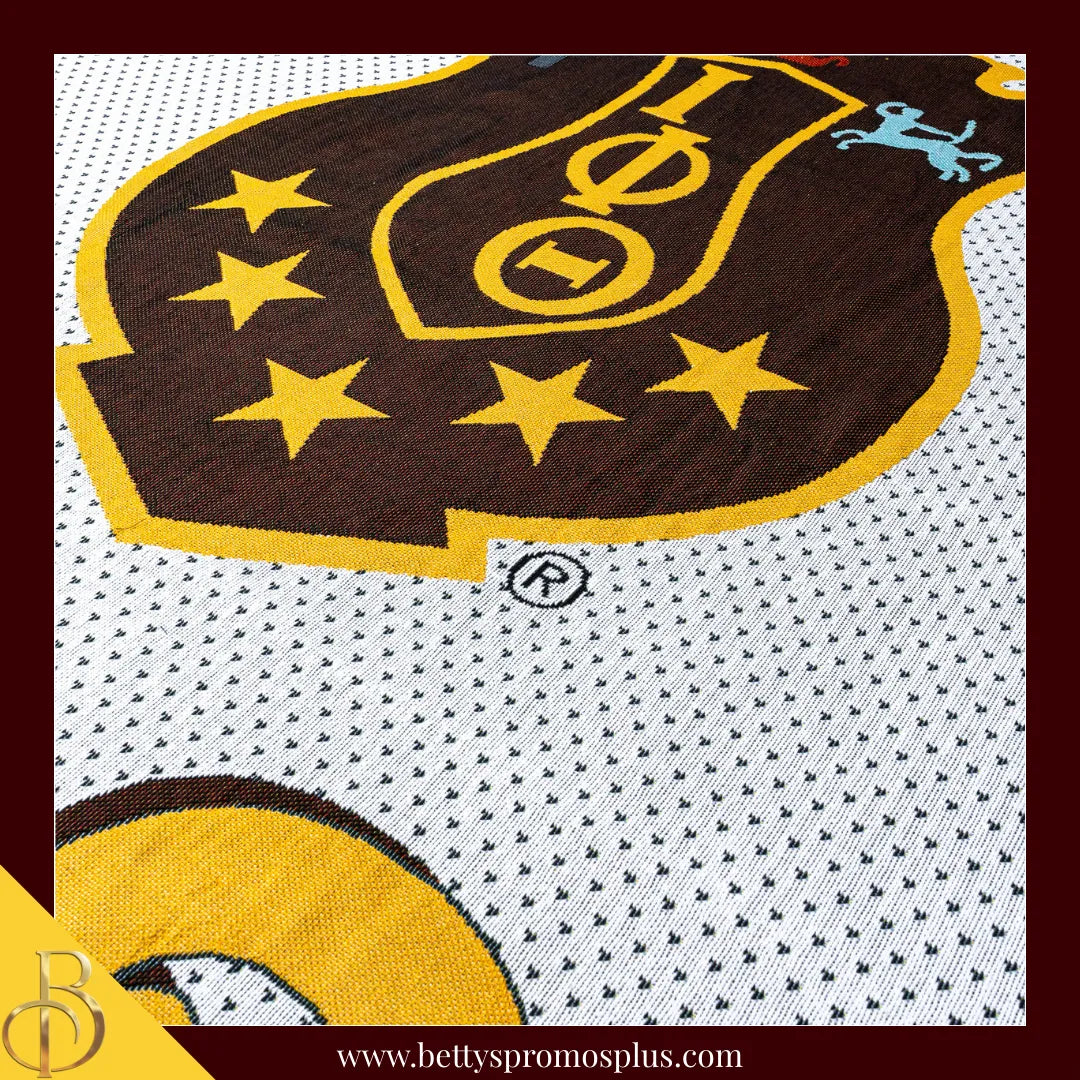 Iota Phi Theta ΙΦΘ Shield Afghan Throw Blanket-Iota Phi Theta Paraphernalia-Iota Phi Theta Blanket-Betty's Promos Plus