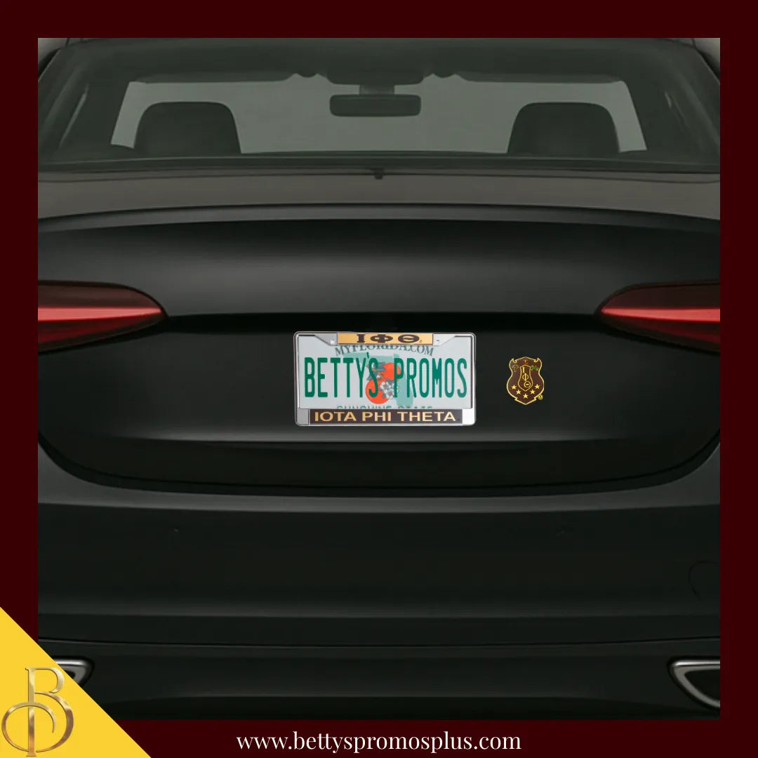 Iota Phi Theta ΙΦΘ Shield Auto Decal Crest Sticker Car Emblem-Iota Phi Theta Paraphernalia-Iota Phi Theta Auto Decal-Betty's Promos Plus
